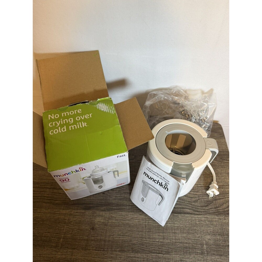 Munchkin Fast High Speed Bottle Warmer, Warms in 90 sec, Original Box & Manual